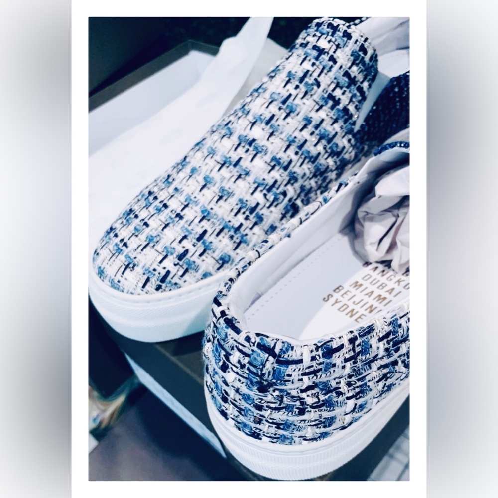 Greats Wooster x Lardini Collection Slip-On Limited Sneaker White/Blue, Size 13 - Picture 4 of 16